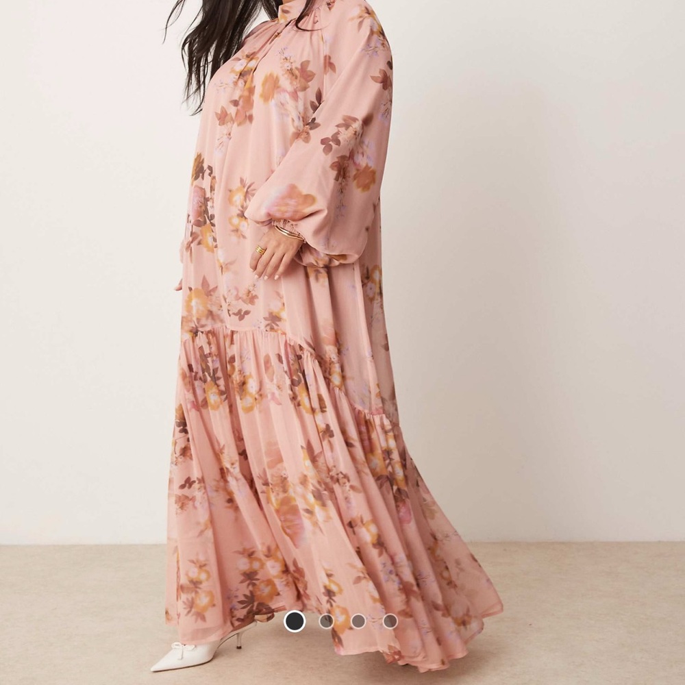 Floral Pink Maxi Dress